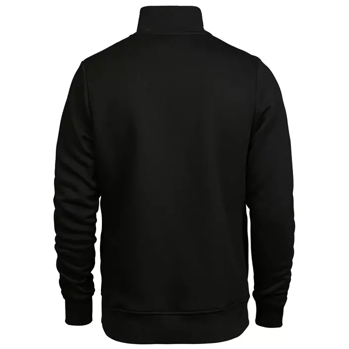 Tee Jays sweatshirt med kort lynlås, Sort, large image number 1