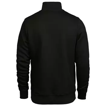 Tee Jays sweatshirt med kort lynlås, Sort