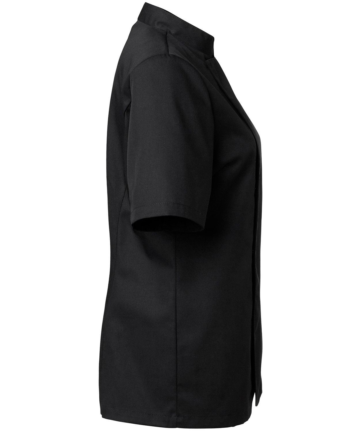 Segers kort&auml;rmad kockjacka dam, Svart, large image number 1