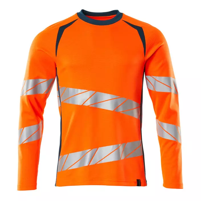 Mascot Accelerate Safe langermet T-skjorte, Hi-Vis Orange/Mørk Petroleum, large image number 0