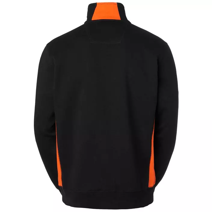 South West Webber  sweatshirt med kort lynlås, Sort/Orange, large image number 2