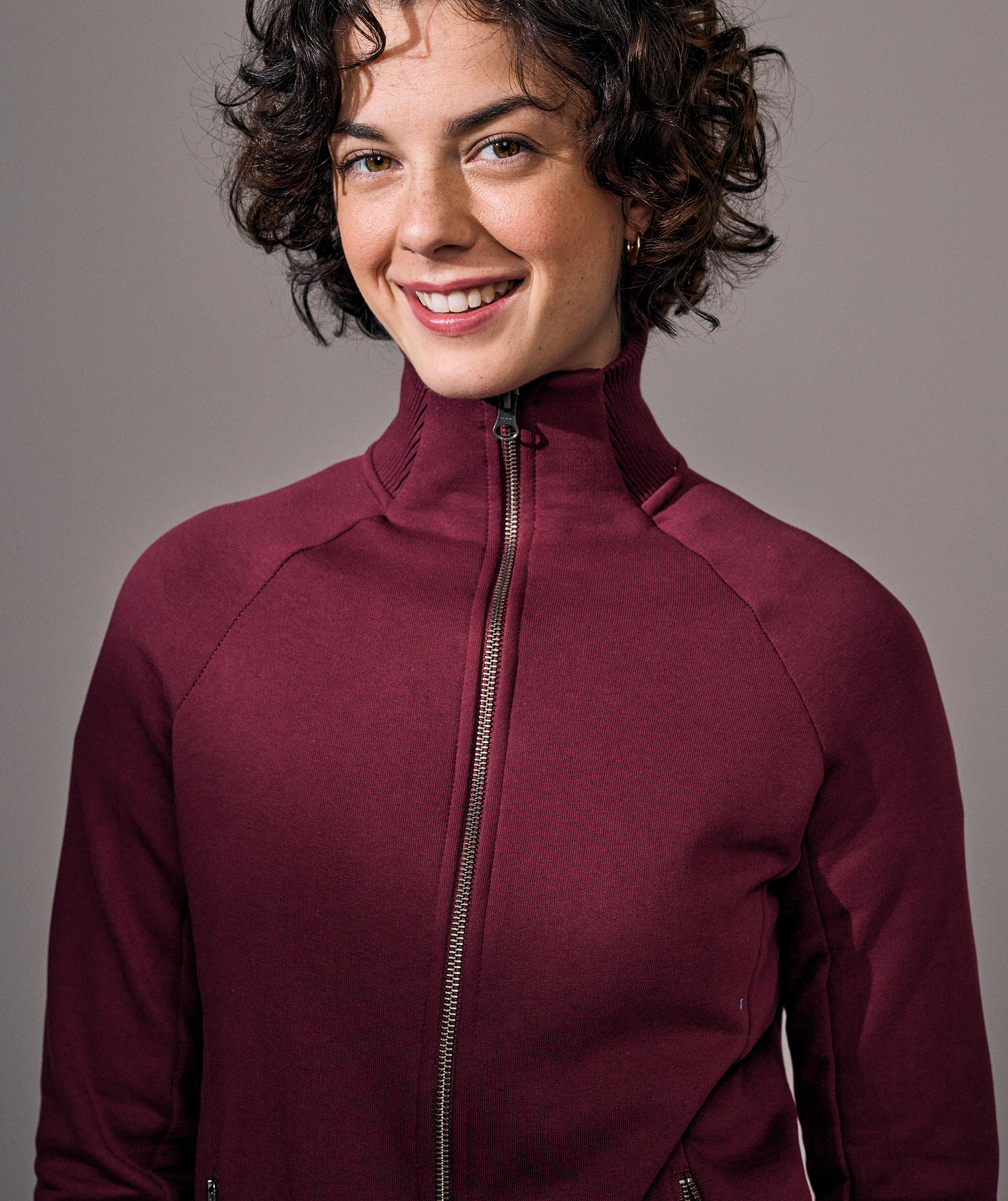 ID dame cardigan med glidel&aring;s, Bordeaux, large image number 1