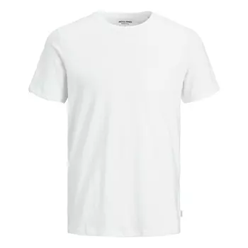 Jack & Jones JJEORGANIC kortärmad basic T-shirt, Vit