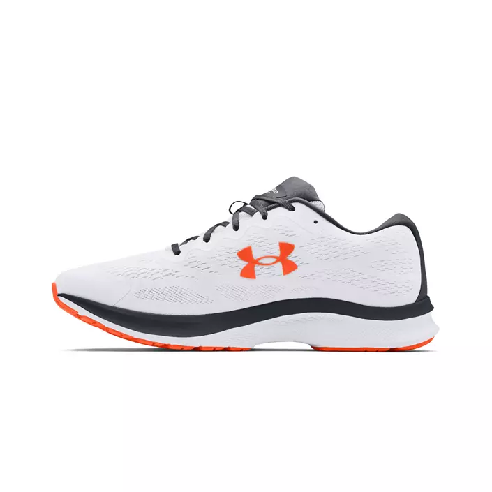 Under Armour Charged Bandit running shoes, White/Orange, large image number 1
