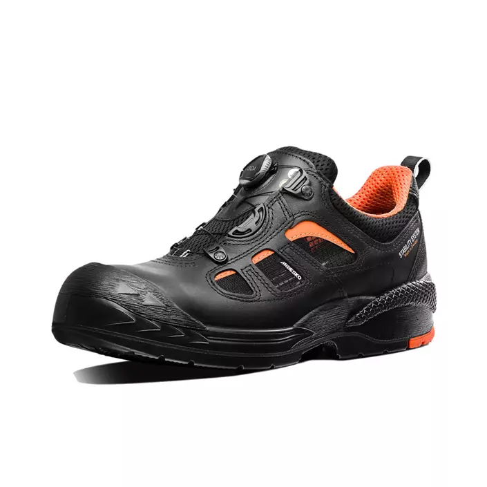 Arbesko 342 safety shoes S1, Black/Orange, large image number 0