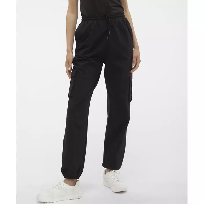 Vero Moda VMKIMBERLY dame stretch cargobukser, Black, large image number 4