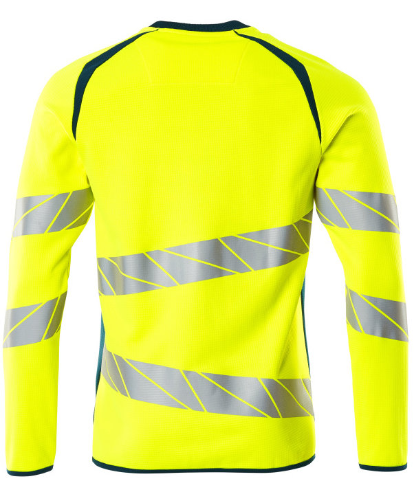 Mascot Accelerate Safe sweatshirt, Hi-Vis Gul/M&oslash;rk Petroleum, large image number 1
