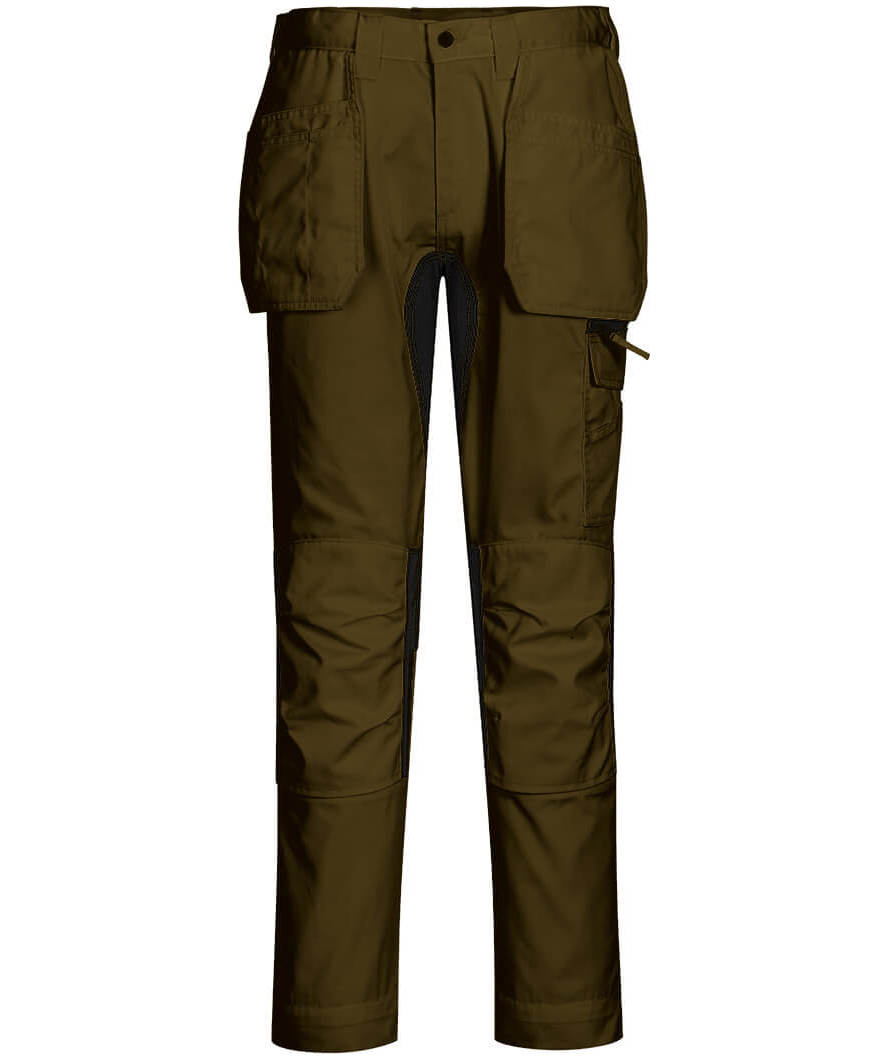 Portwest WX2 Eco h&aring;ndv&aelig;rkerbukser, Olivengr&oslash;n, Olivengr&oslash;n, swatch