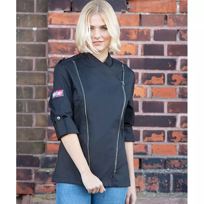 Karlowsky ROCK CHEF® RCJF 12 women's chefs jacket, Black, large image number 0