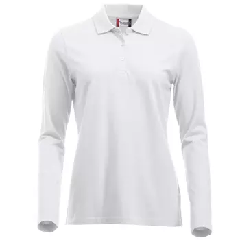 Clique Classic Marion langærmet dame polo t-shirt, Hvid