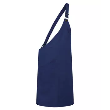 Karlowsky Classic asymmetrical bib apron with pocket, Navy