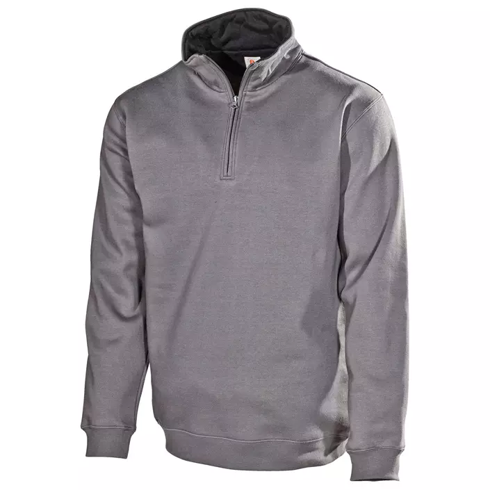 L.Brador sweatshirt with short zipper 643PB, Grey, large image number 0