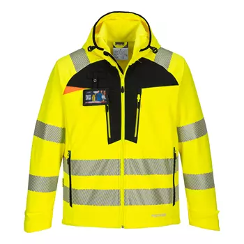Portwest DX4 softshell jacket, Hi-vis Yellow/Black