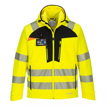 Portwest DX4 softshell jacket, Hi-vis Yellow/Black