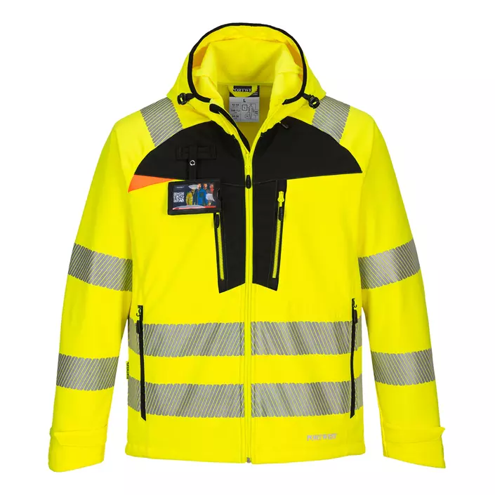 Portwest DX4 softshell jacket, Hi-vis Yellow/Black, large image number 0