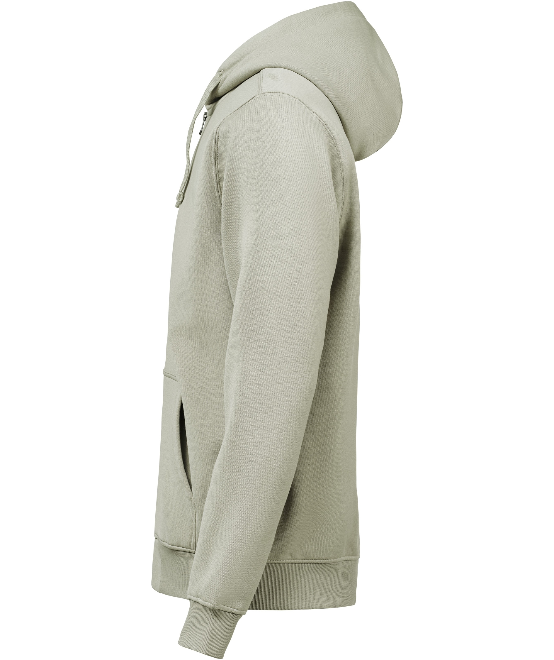 UM Regular fit hettegenser med glidel&aring;s, Sage, large image number 3