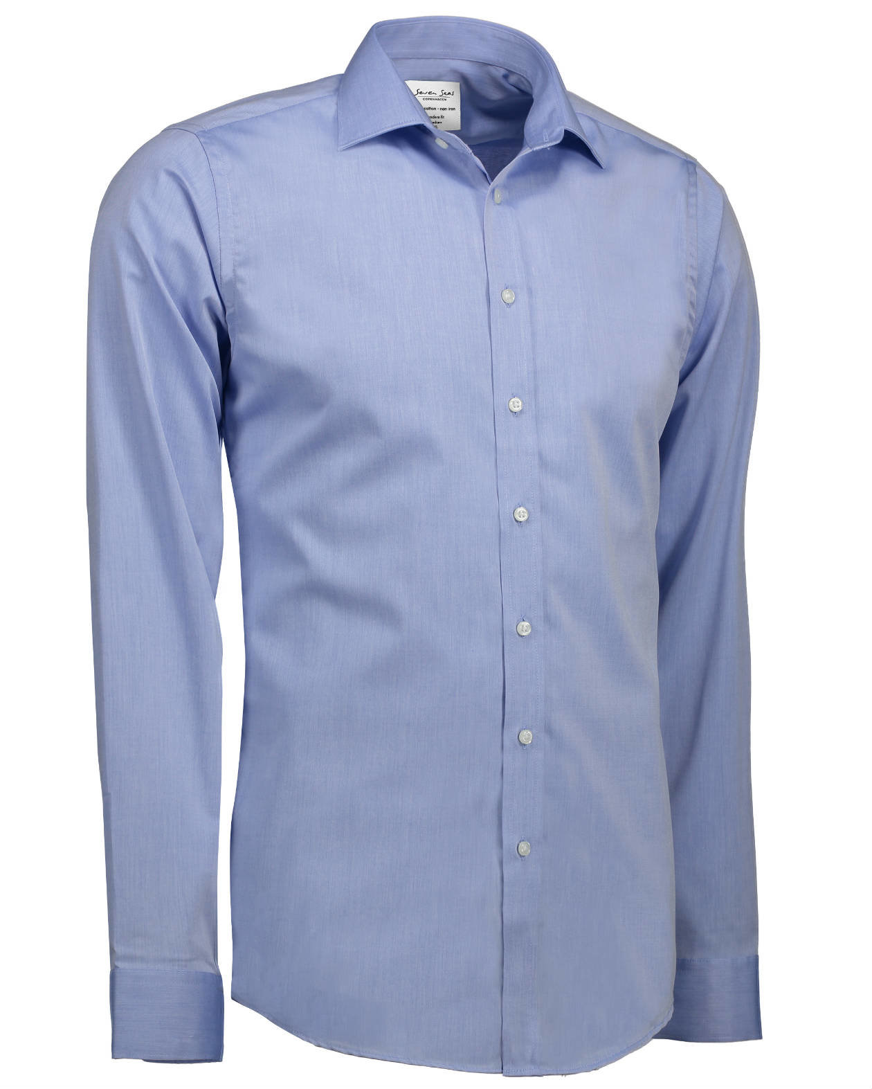 Seven Seas Fine Twill Slim fit shirt, Light Blue, large image number 2