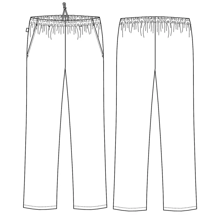 Kentaur  trousers with elastic/jogging trousers, White, large image number 2