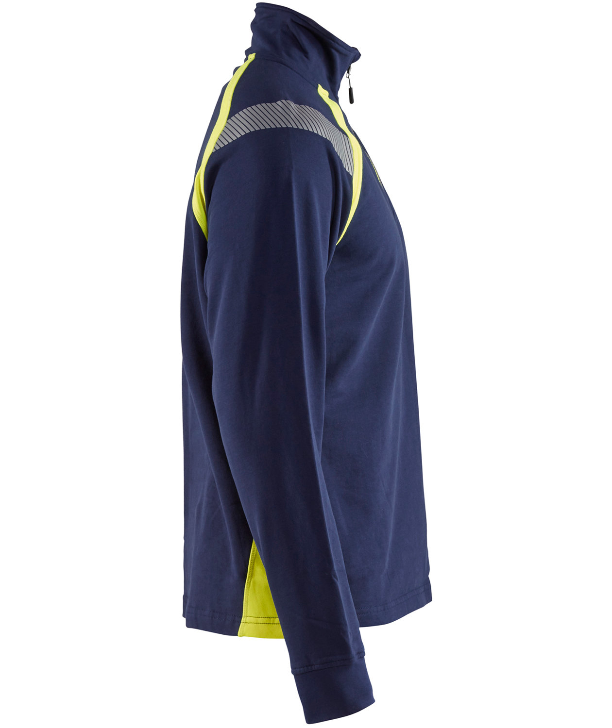 Bl&aring;kl&auml;der sweatshirt half zip, Marine/Hi-Vis yellow, large image number 3