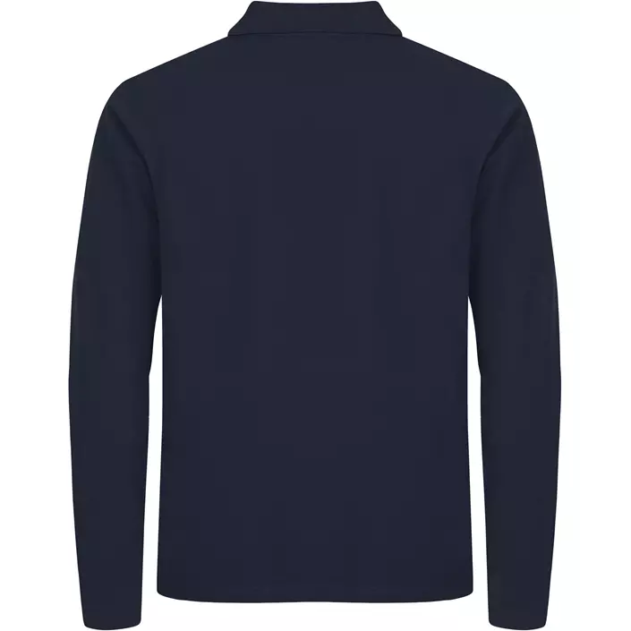 Clique Premium langermet polo T-skjorte, Mørk Marine, large image number 2