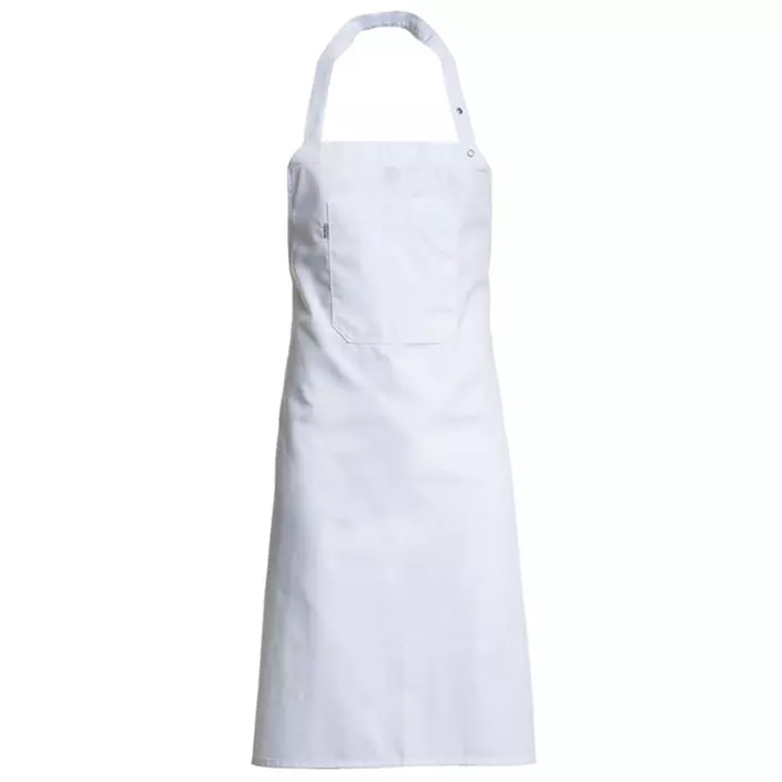 Nybo Workwear All-over bib apron with pocket, White, White, large image number 0