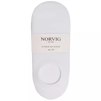 NORVIG 5-pack footies, White