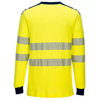 Portwest WX3 FR long-sleeved T-shirt, Hi-Vis yellow/marine