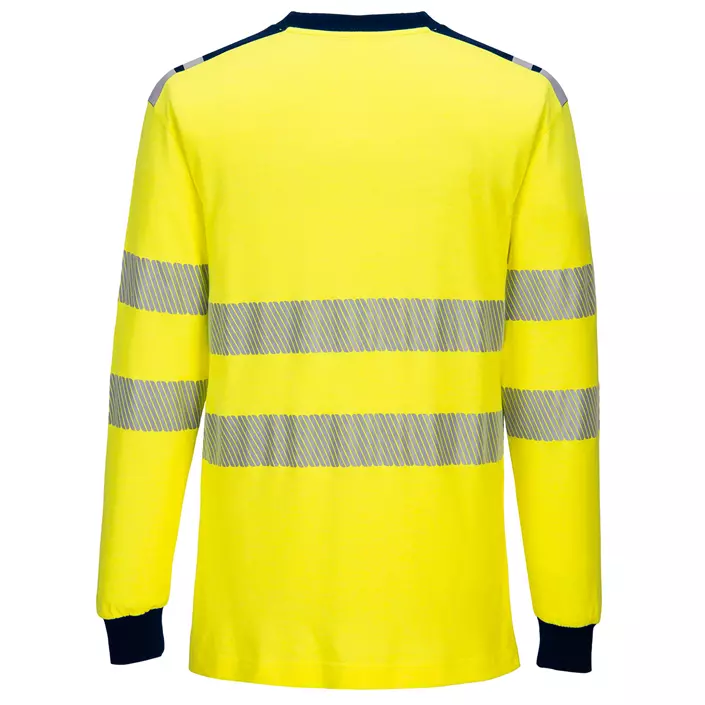 Portwest WX3 FR long-sleeved T-shirt, Hi-Vis yellow/marine, large image number 1