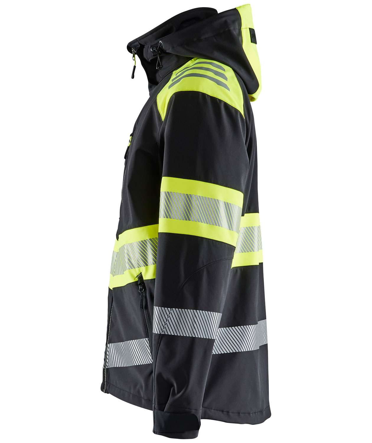 Bl&aring;kl&auml;der softshelljakke, Sort/Hi-Vis Gul, large image number 3