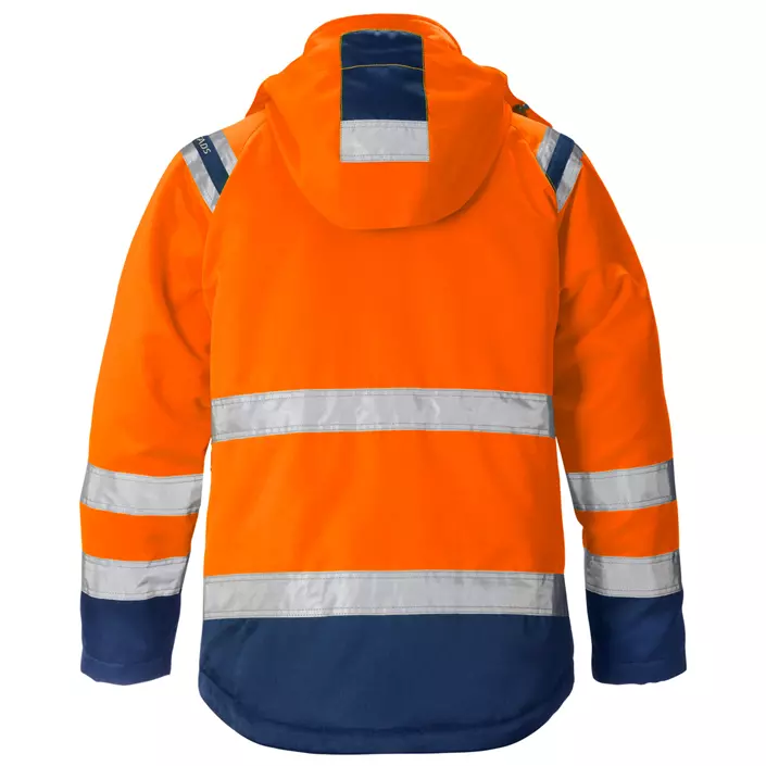 Fristads women's winter jacket 4143 PP, Hi-vis Orange/Marine, large image number 1
