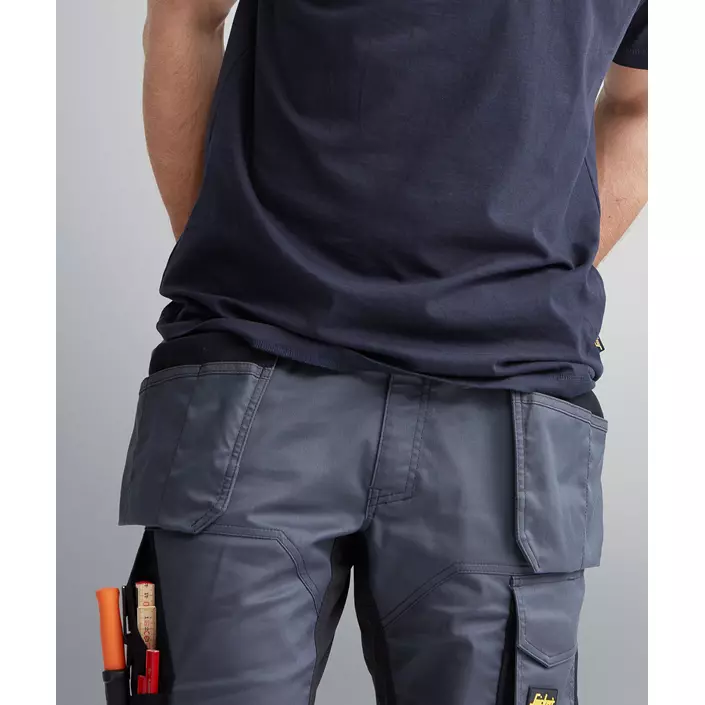 Snickers AllroundWork craftsman shorts 6151, Steel Grey/Black, large image number 4
