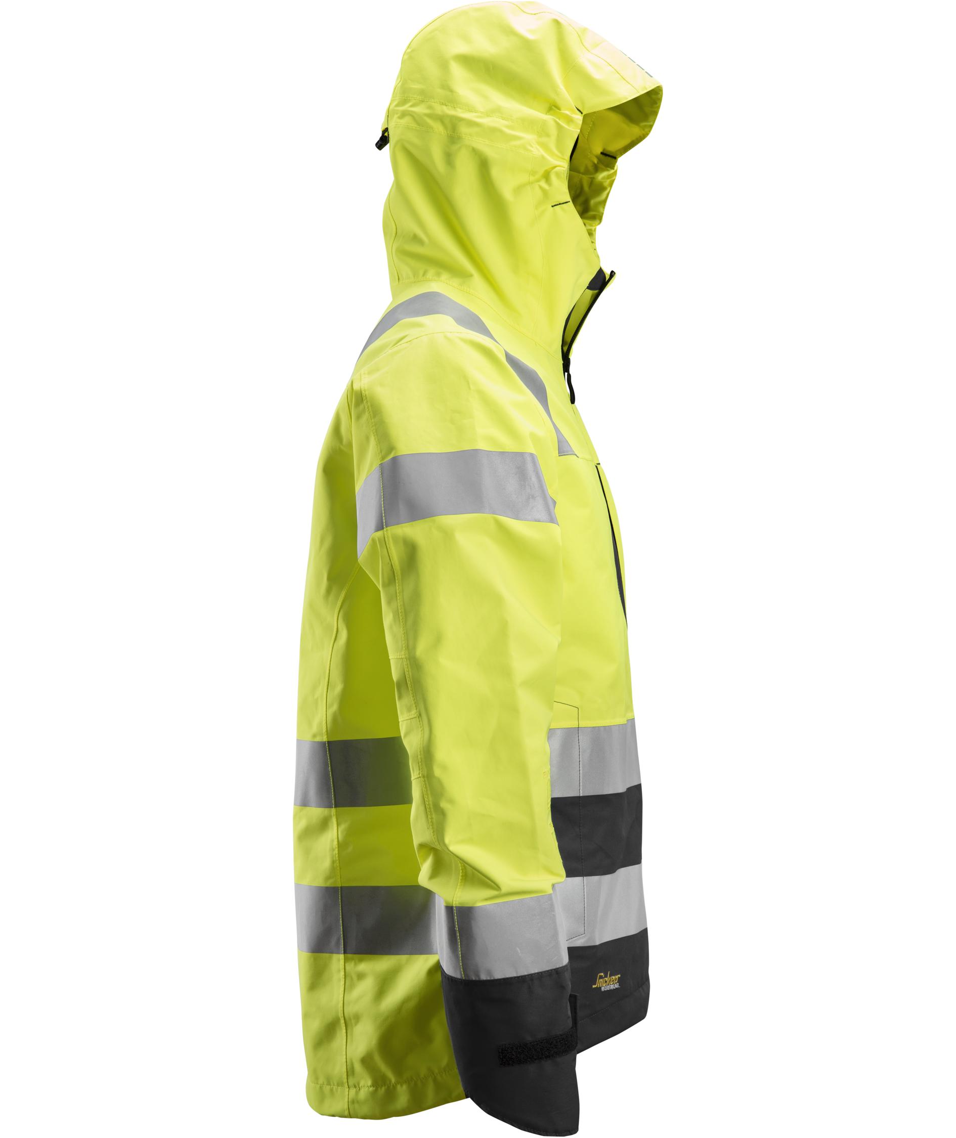 Snickers AllroundWork shell jacket 1330, Hi-vis Yellow/Black, large image number 2