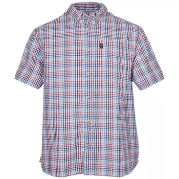 Pinewood Summer kortærmet skjorte, Light Blue/Red