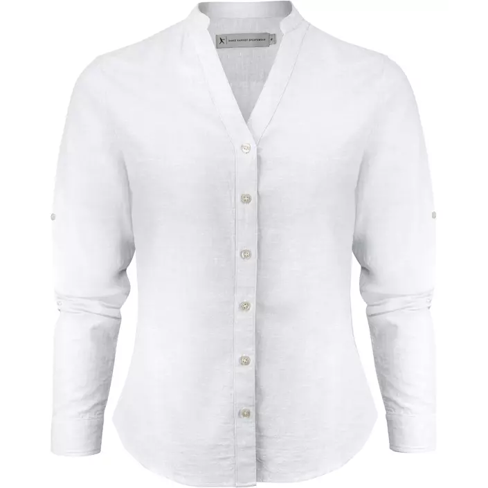 James Harvest Townsend dame hørskjorte, White , large image number 0