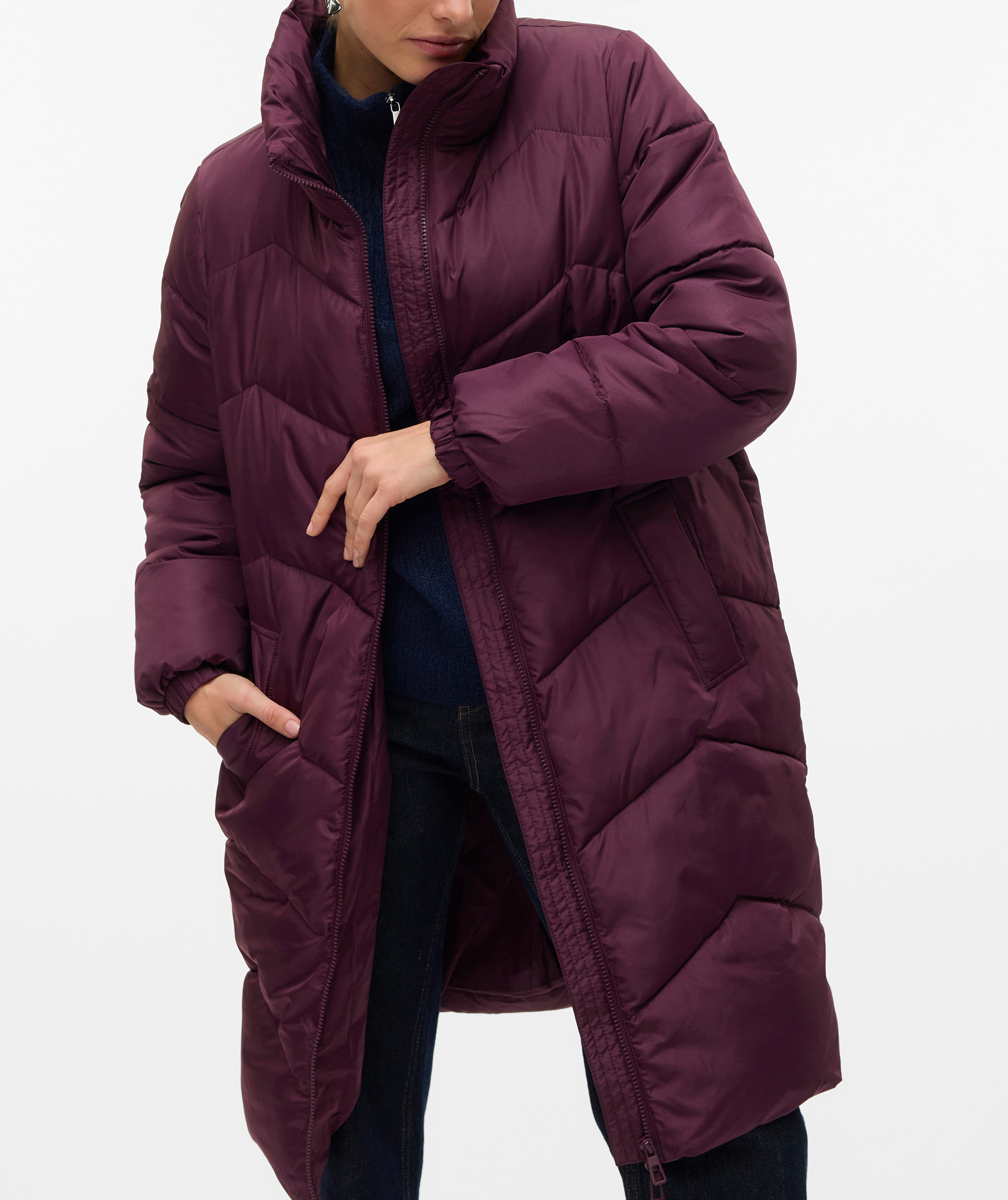 Vero Moda VMLIGARIO lang vatteret damejakke, Winetasting, large image number 3