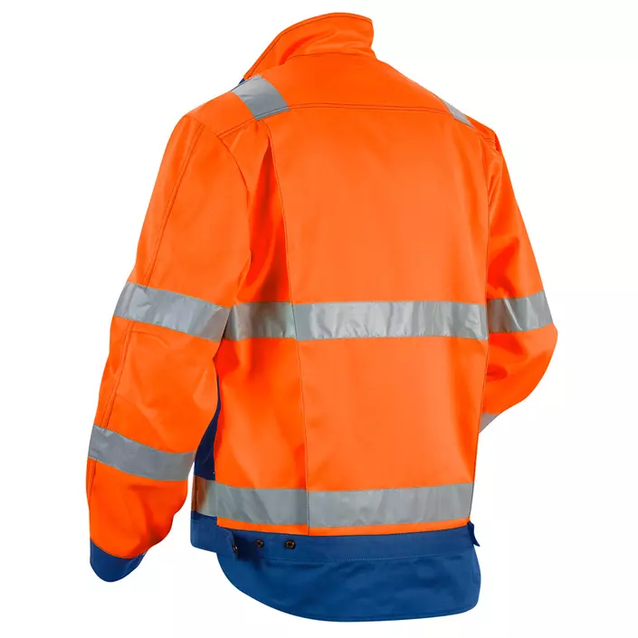 Blåkläder work jacket, Hi-vis orange/cobalt blue, large image number 1