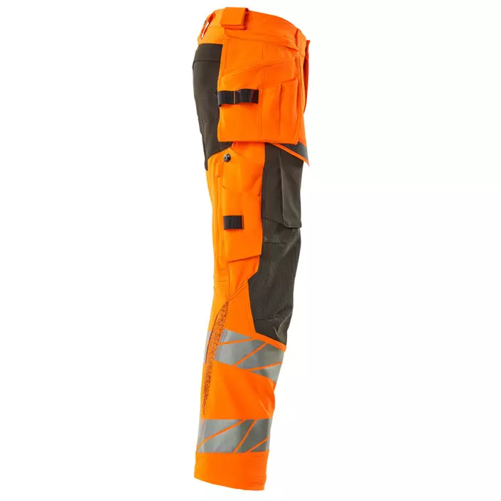 Mascot Accelerate Safe hantverksbyxa Full stretch, Varsel Orange/Mørk antracit, large image number 2