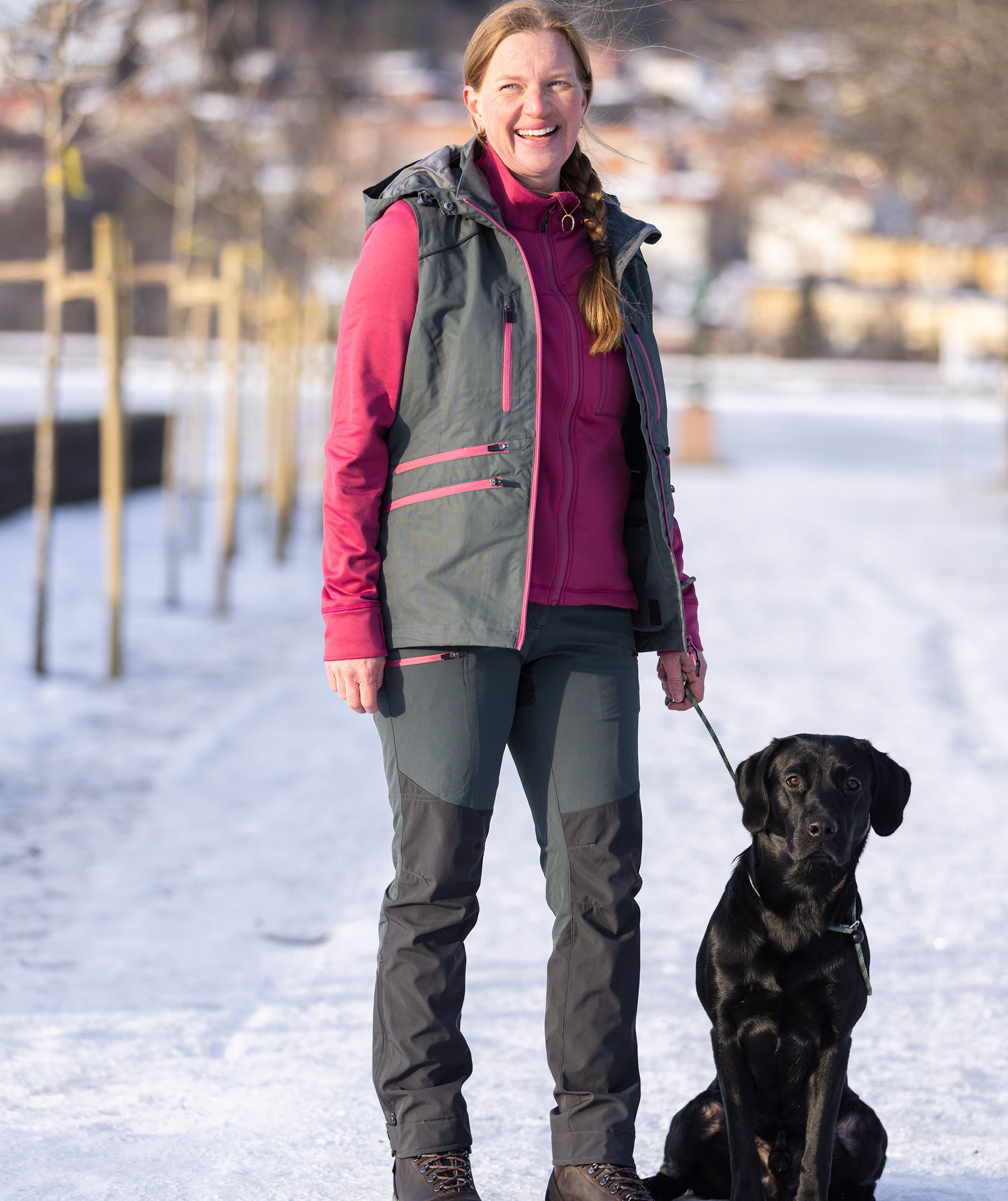 Pinewood Dog Sports Windblocker damevest, Urban Grey