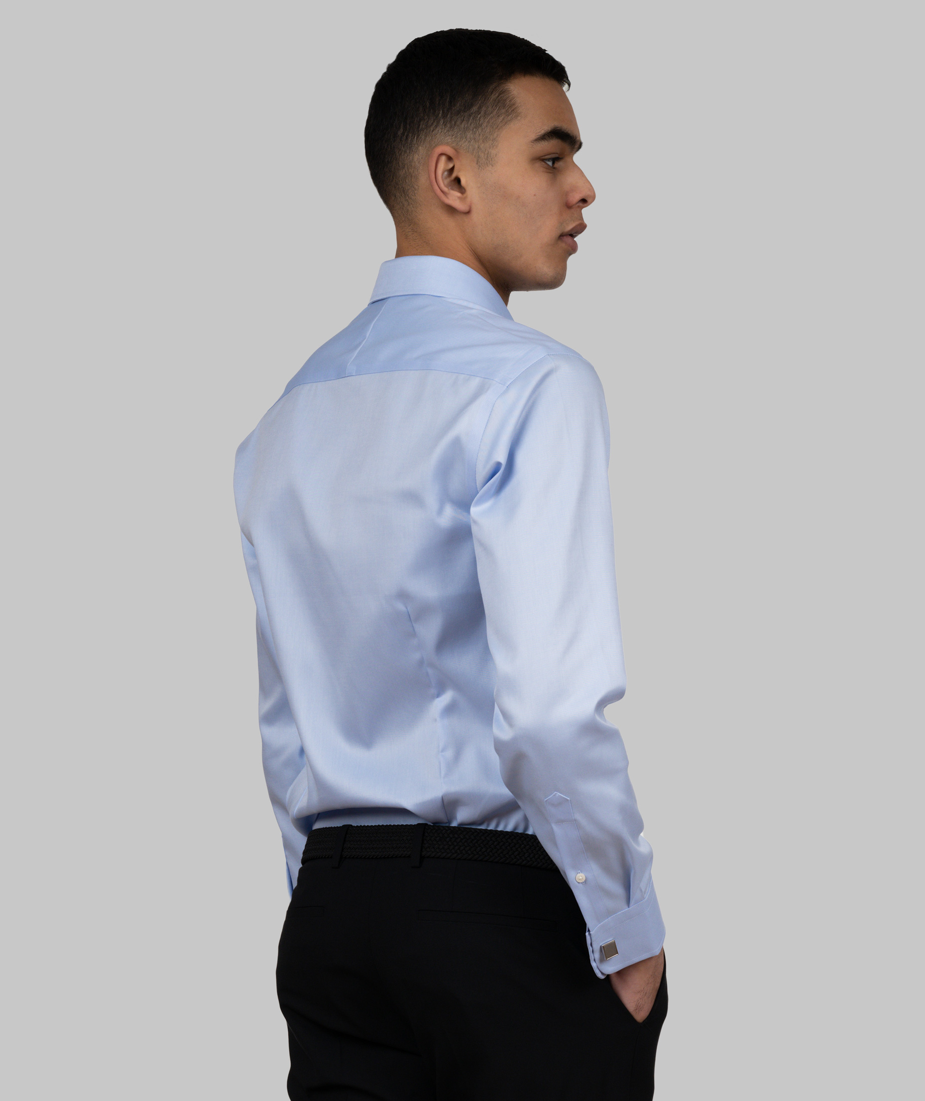 J. Harvest & Frost Black Bow 60 slim fit shirt, Sky Blue, large image number 3