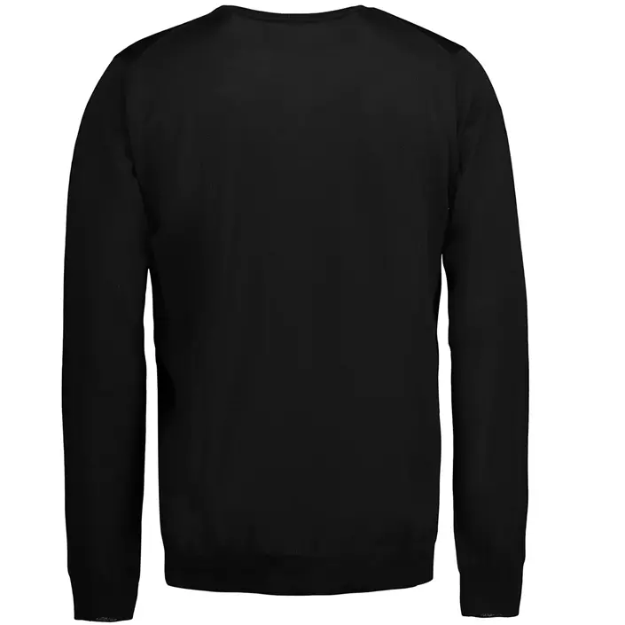 ID Classic stickad tröja med merinoull, Svart, large image number 2