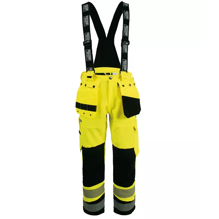 Lyngsøe Fox craftsman trousers full stretch, Hi-vis Yellow/Black, large image number 0