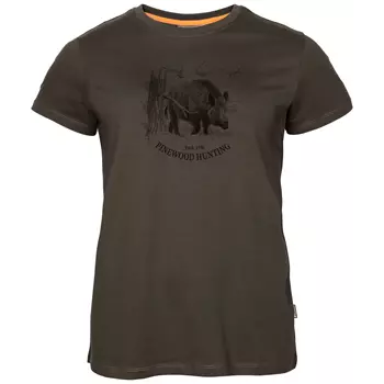 Pinewood Wild Boar dame T-shirt, Suede Brown
