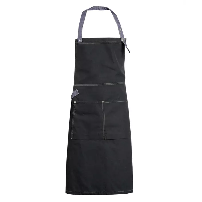 Nybo Workwear New Nordic bib apron with pockets, Black/Blue, Black/Blue, large image number 0