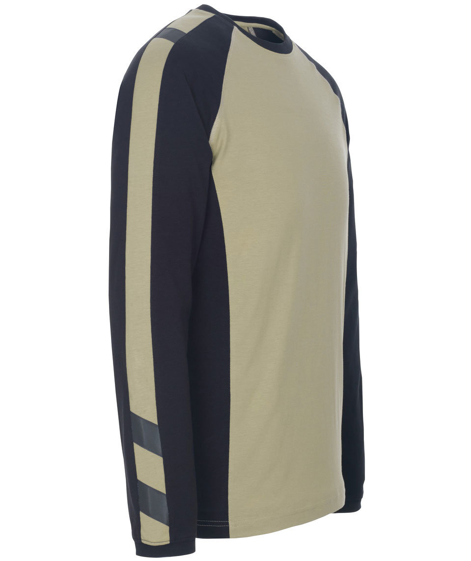 Mascot Unique Bielefeld long-sleeved T-shirt, Khaki/Black, large image number 3