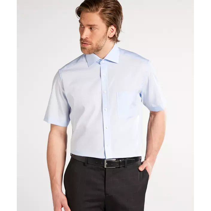Eterna Modern fit short-sleeved Poplin shirt, Lightblue, large image number 1