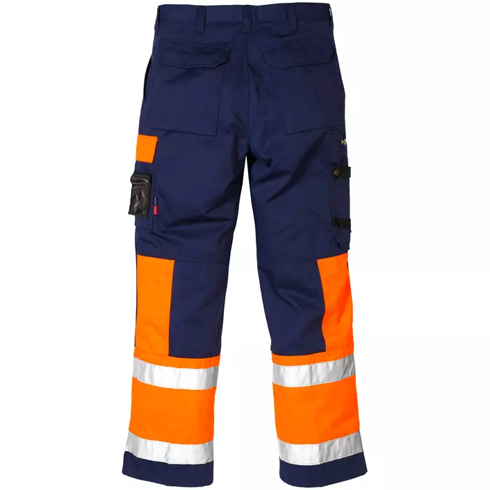 Fristads Kansas servicebukser, Hi-Vis Orange/Marine, large image number 1