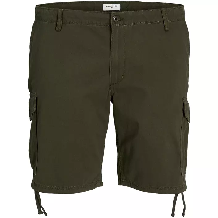 Jack & Jones Plus JPSTMARLEY cargo shorts, Forest Night, large image number 0