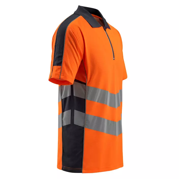 Mascot Safe Supreme Murton polo T-shirt, Hi-Vis Orange/Mørk Marine, large image number 3