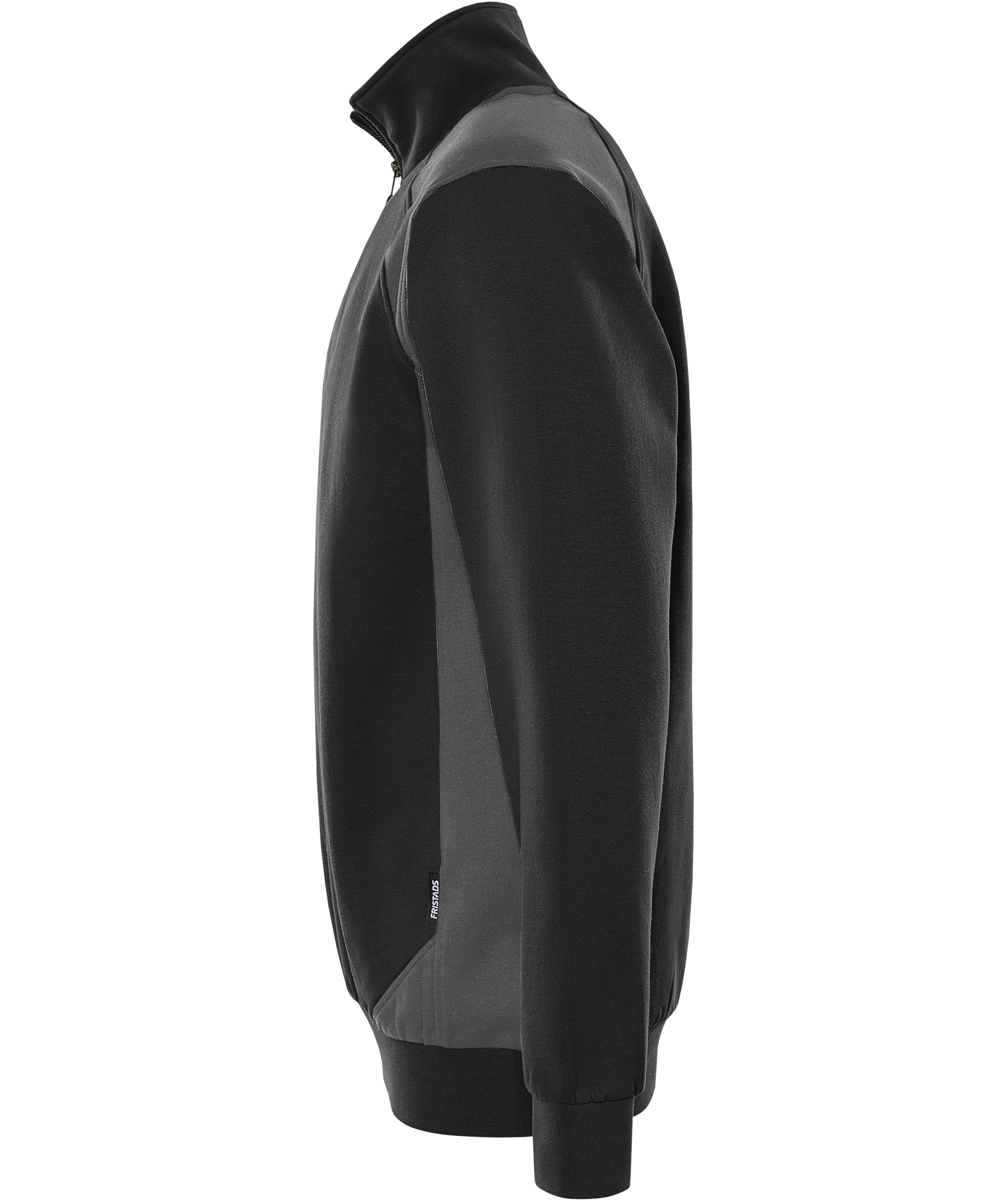 Fristads half zip Sweatshirt 7048 GSM, Schwarz/Grau, large image number 5