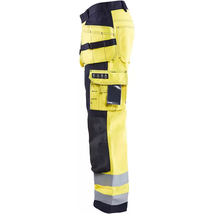 Blåkläder Multinorm craftsmen's trousers, Hi-vis Yellow/Marine, large image number 3